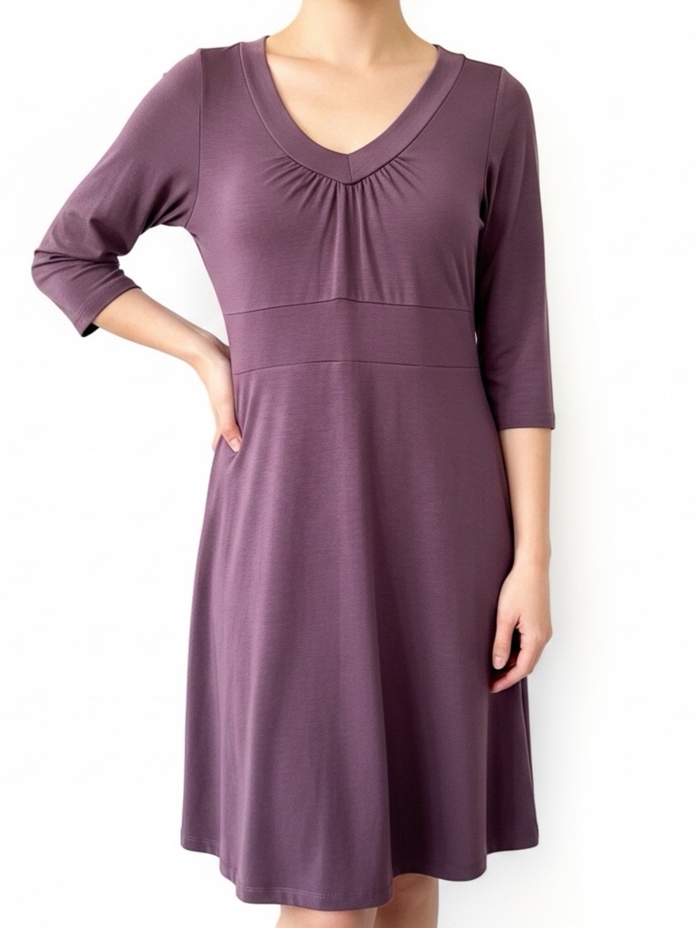 Eddie Bauer Lily Balance Travex Dress A-Line 3/4 Sleeve Freedry UPF 50+ Sz L NWT